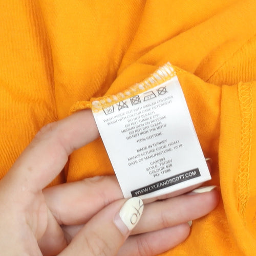 Lyle & Scott Orange Men's Crew Neck T-Shirt M