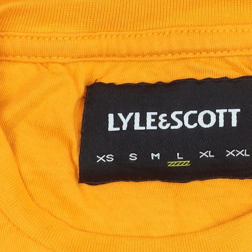Lyle & Scott Orange Men's Crew Neck T-Shirt M