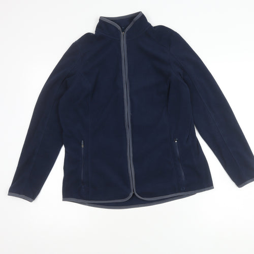 Marks and Spencer Women's Blue Fleece Jacket Size 14