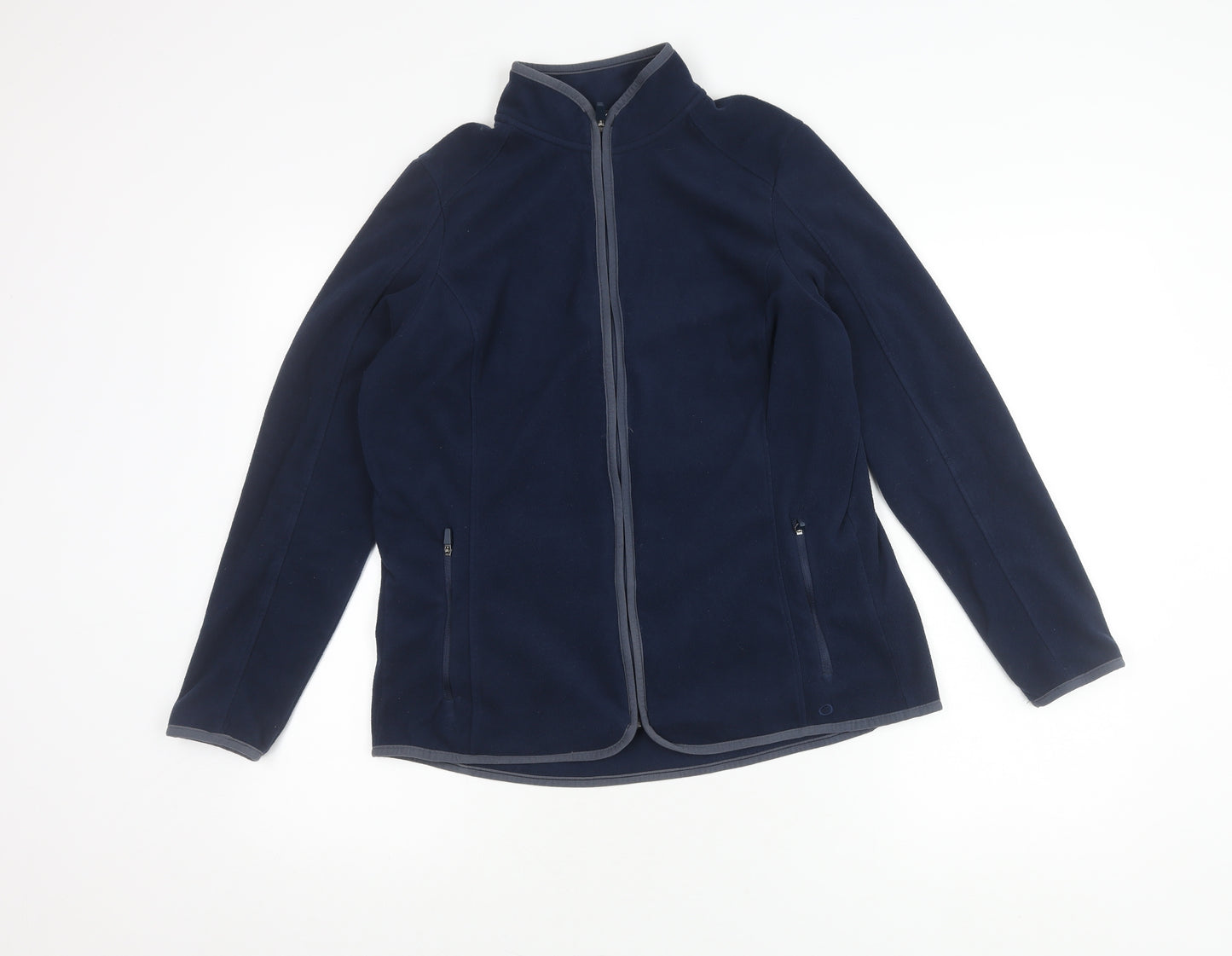 Marks and Spencer Women's Blue Fleece Jacket Size 14