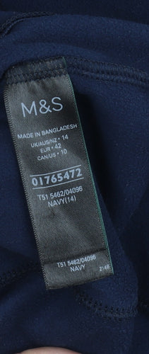 Marks and Spencer Women's Blue Fleece Jacket Size 14