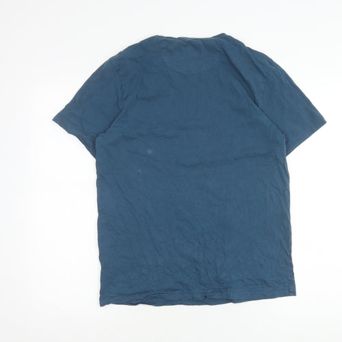 Farah Men's Blue Crew Neck T-Shirt Medium Size
