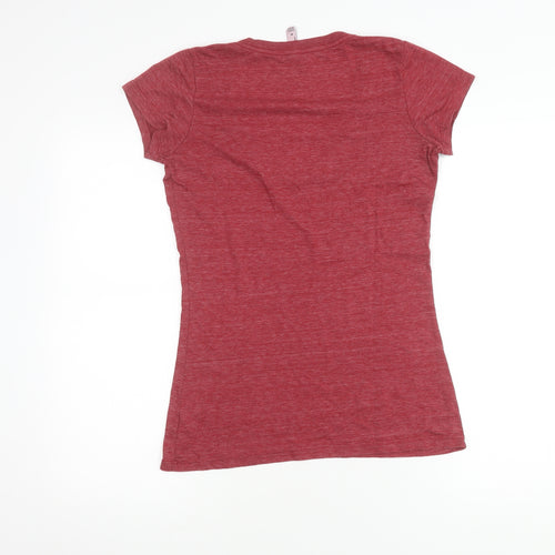 Techstyles Women's Red USA V-Neck T-Shirt M