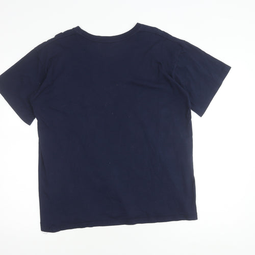 Super Mario Men's Blue Graphic T-Shirt Size L