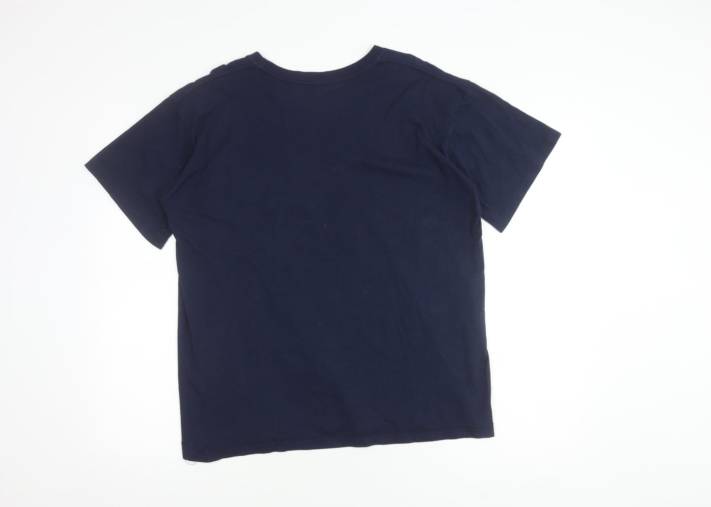 Super Mario Men's Blue Graphic T-Shirt Size L