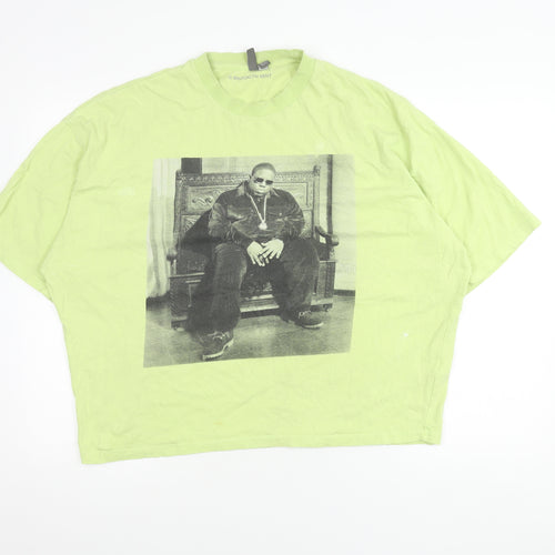 ASOS Men's Green Graphic Print T-Shirt Medium
