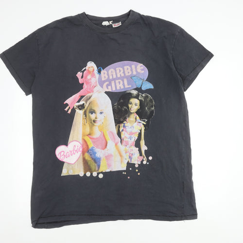 Cotton On Women's Black T-Shirt S Barbie Theme