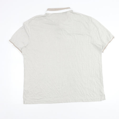 Marks & Spencer Men's XL Beige Polo Shirt Solid Casual