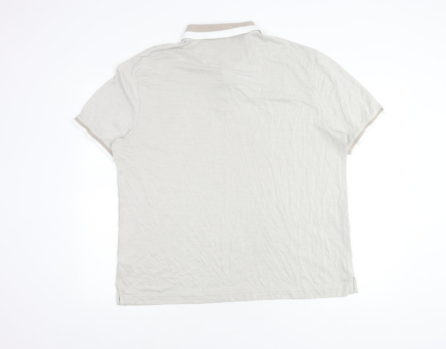 Marks & Spencer Men's XL Beige Polo Shirt Solid Casual