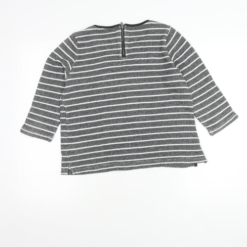 Marks and Spencer Women's Black Striped Top UK 14