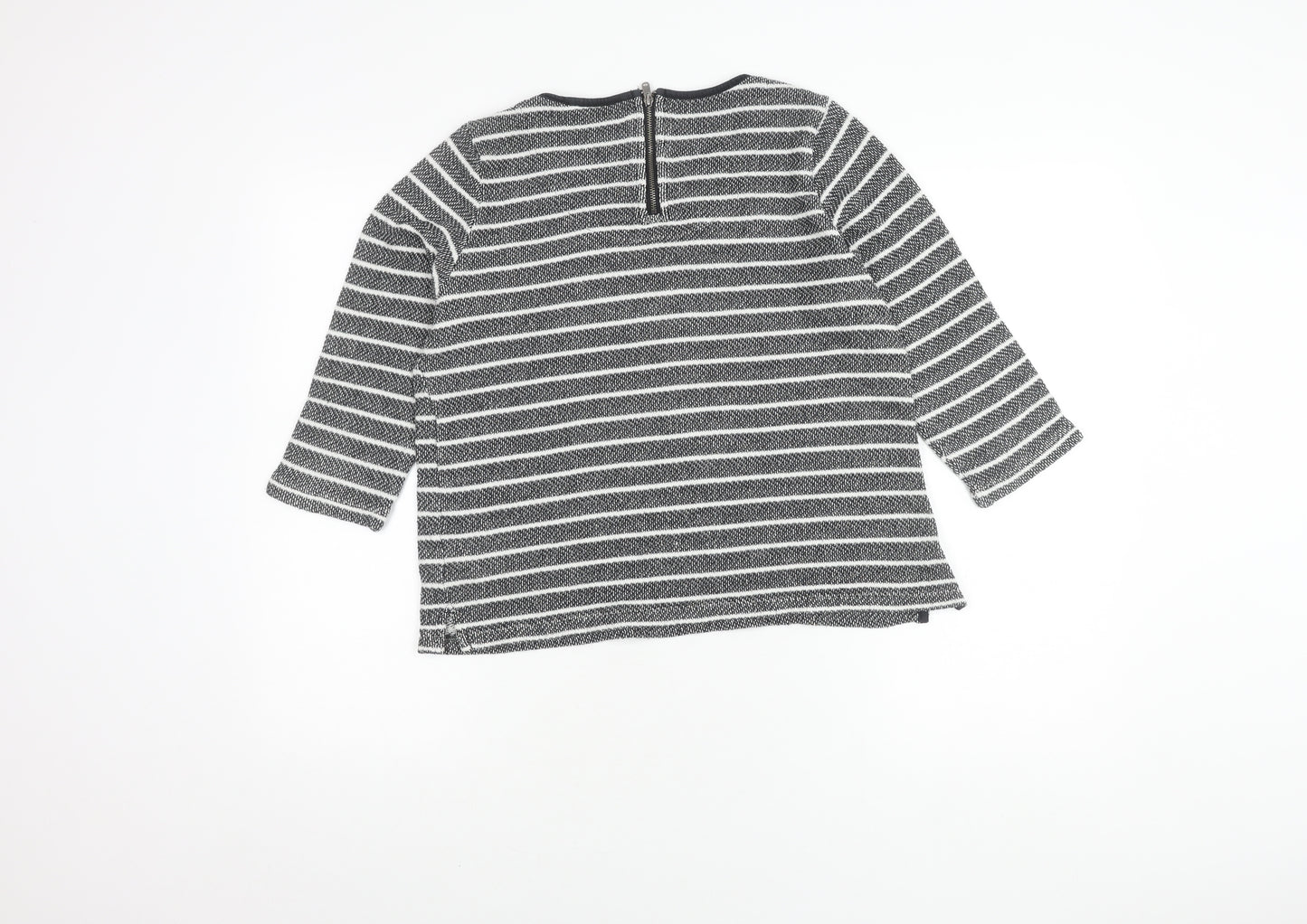 Marks and Spencer Women's Black Striped Top UK 14