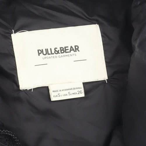 Pull&Bear Women's Black S Puffer Waistcoat