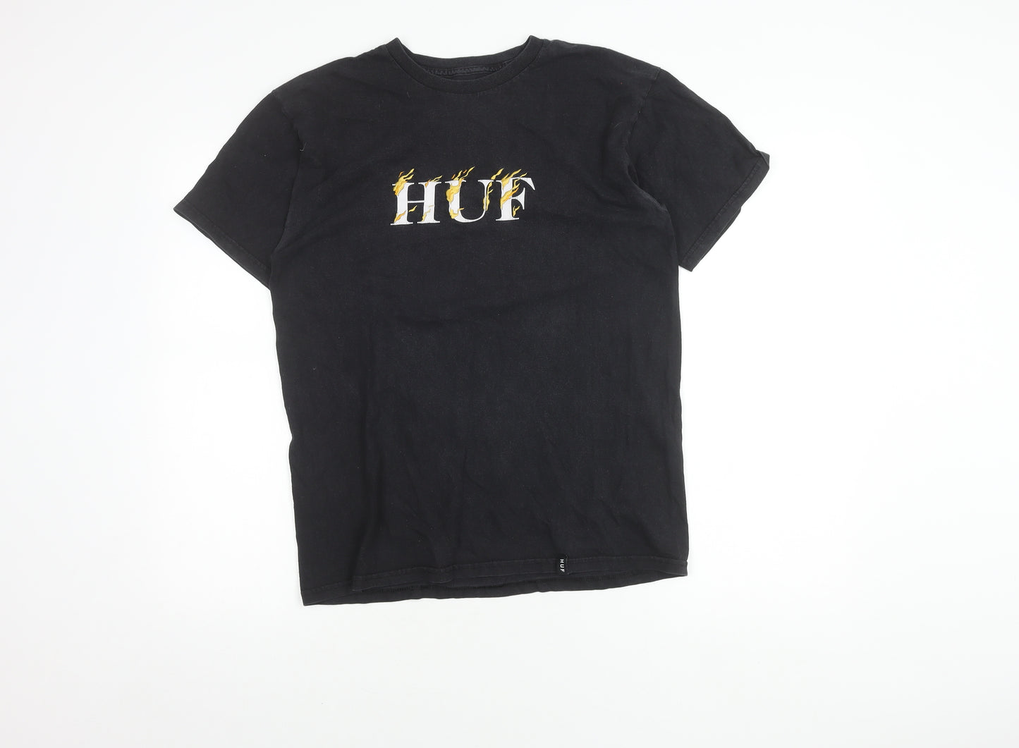HUF Men's Black Logo T-Shirt M