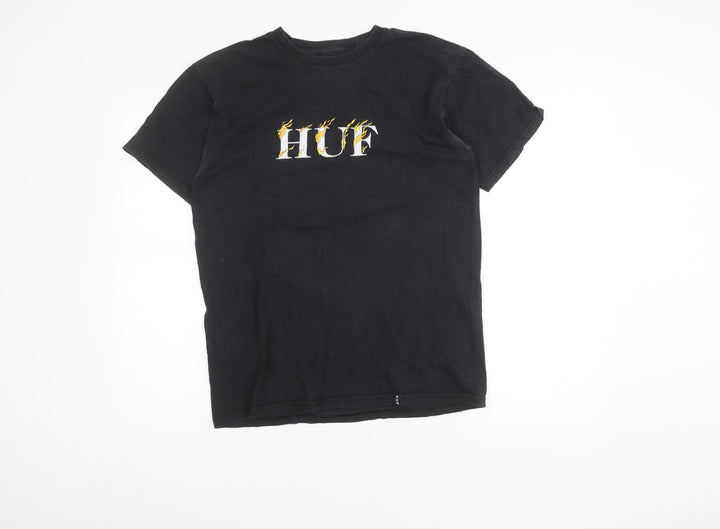 HUF Men's Black Logo T-Shirt M