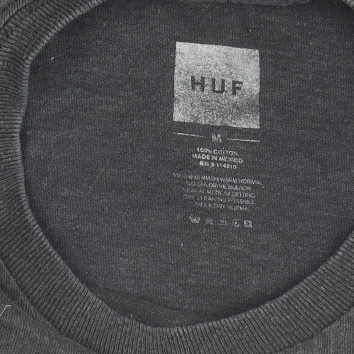 HUF Men's Black Logo T-Shirt M