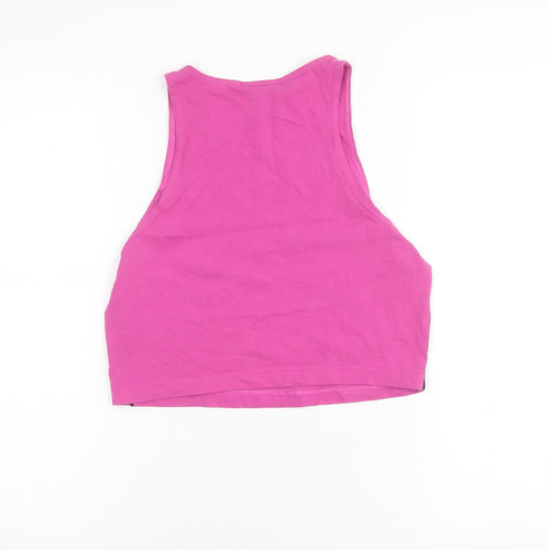 Nike Women's Pink Cropped Tank Top Sleeveless Medium