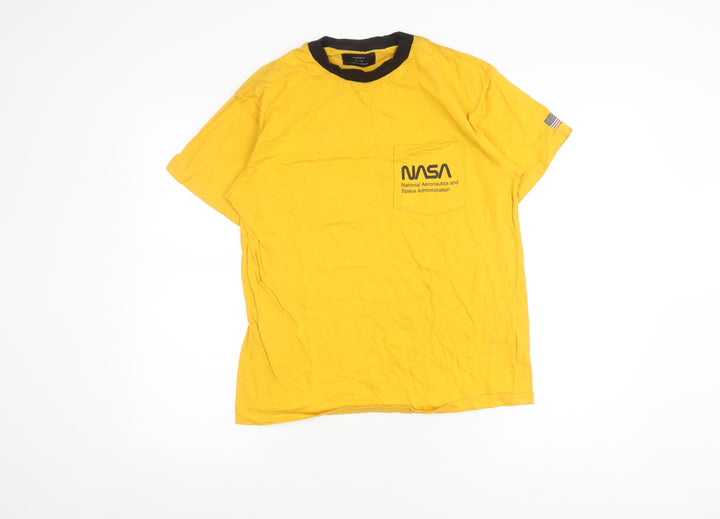 Cotton On Men’s Yellow NASA T-Shirt XS Relaxed Fit