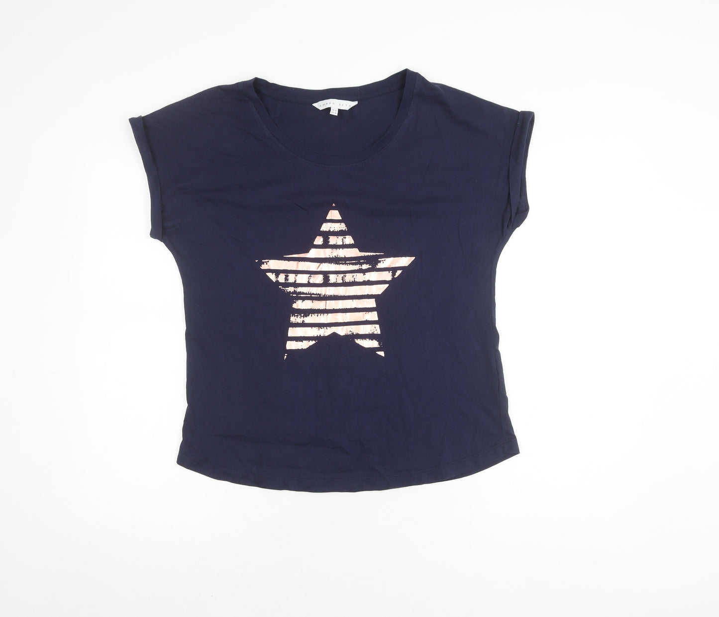 Amara Rey Blue Short Sleeve Women's T-Shirt UK 12