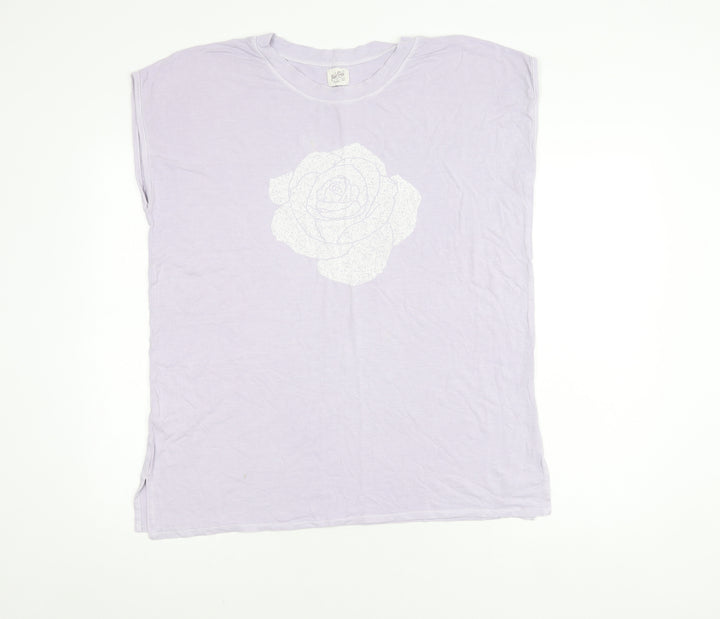 A Postcard from Brighton Sleeveless Top, Purple, Crew Neck, Women