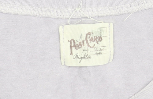A Postcard from Brighton Sleeveless Top, Purple, Crew Neck, Women