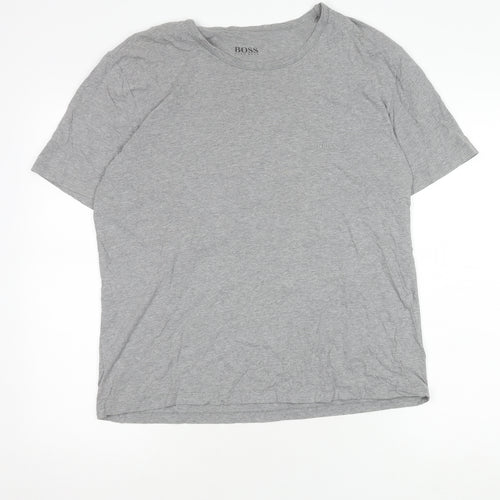 Hugo Boss Men's Grey XL T-Shirt with Logo