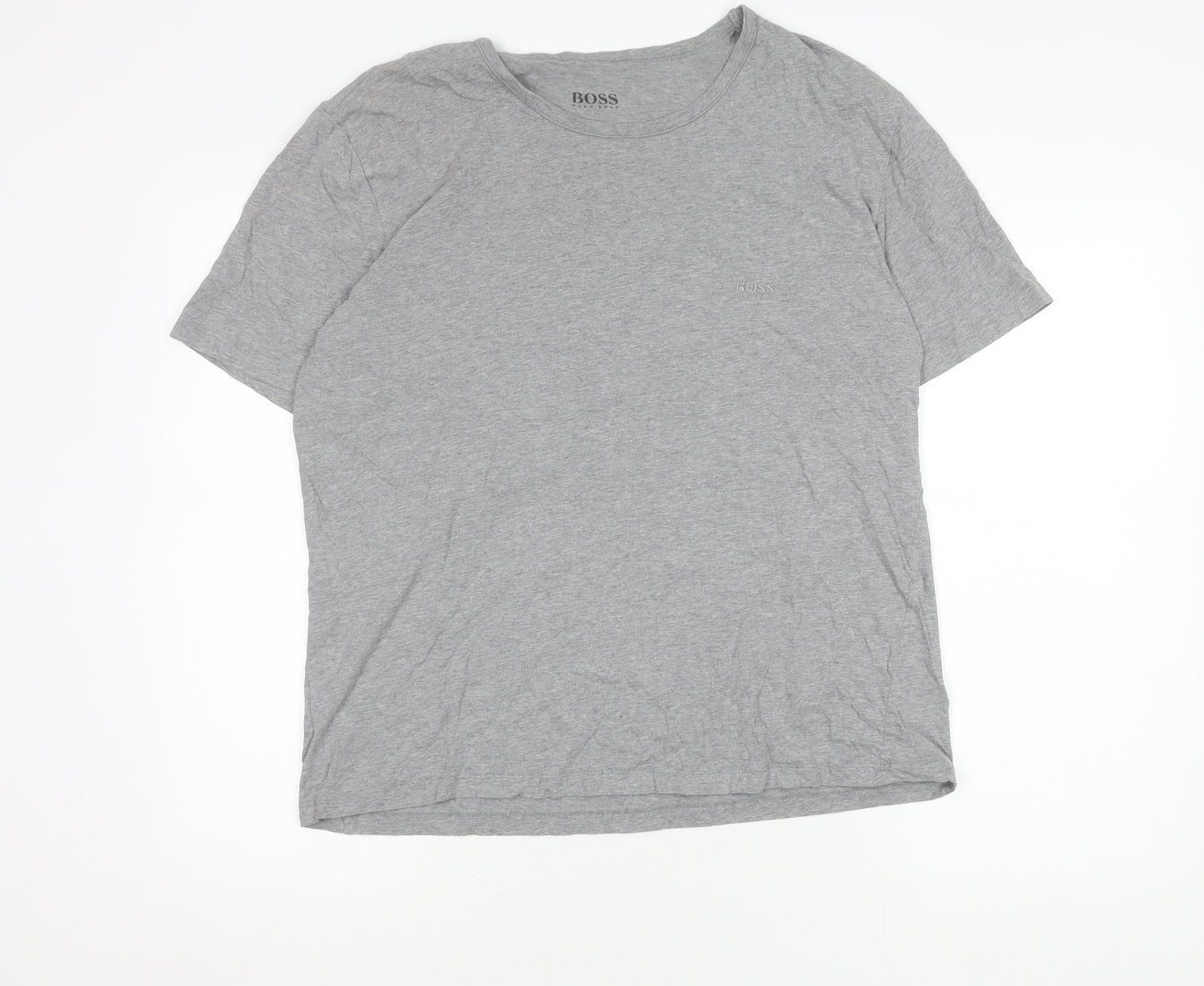 Hugo Boss Men's Grey XL T-Shirt with Logo