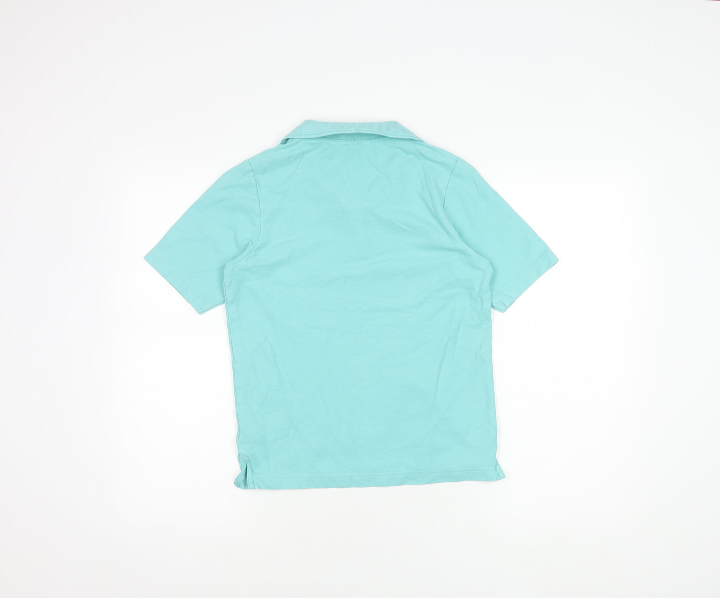 ISLE Women's Blue Polo Shirt, Size S, Cotton