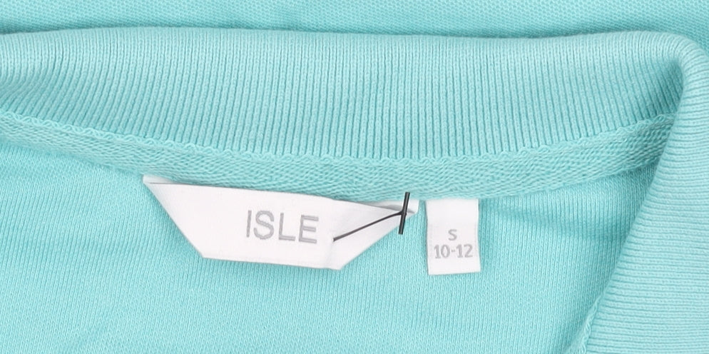 ISLE Women's Blue Polo Shirt, Size S, Cotton