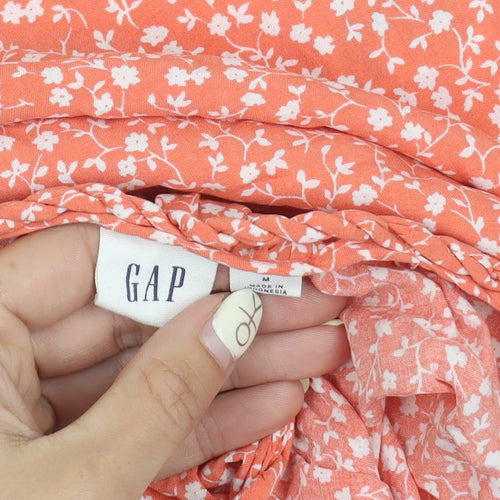 GAP Women's Orange Floral Camisole, Size M, Casual Summer