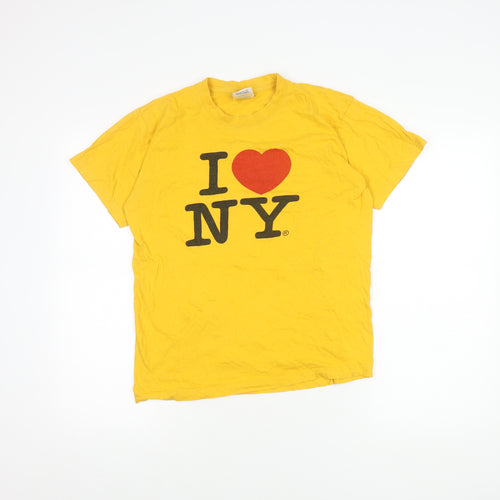 Rafia Tees Yellow Unisex T-Shirt, Medium, Cotton
