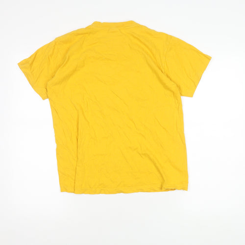 Rafia Tees Yellow Unisex T-Shirt, Medium, Cotton