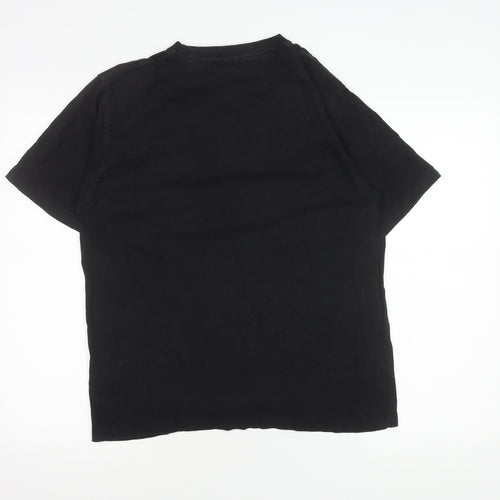 Henleys Men's Black Graphic Print T-Shirt M