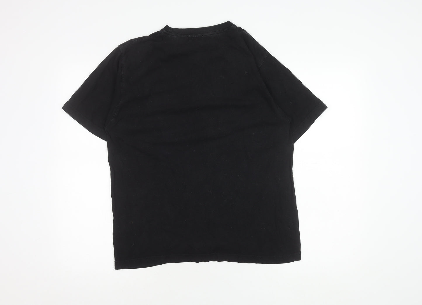 Henleys Men's Black Graphic Print T-Shirt M