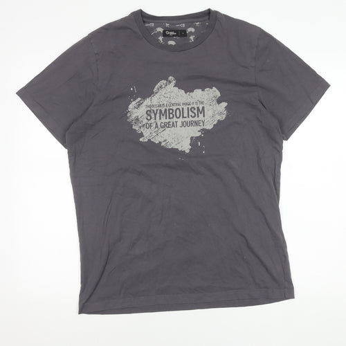 Body Spinner Men's Grey Graphic Print T-Shirt L