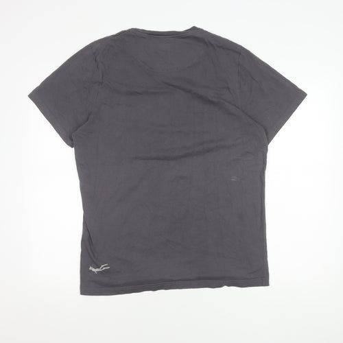 Body Spinner Men's Grey Graphic Print T-Shirt L