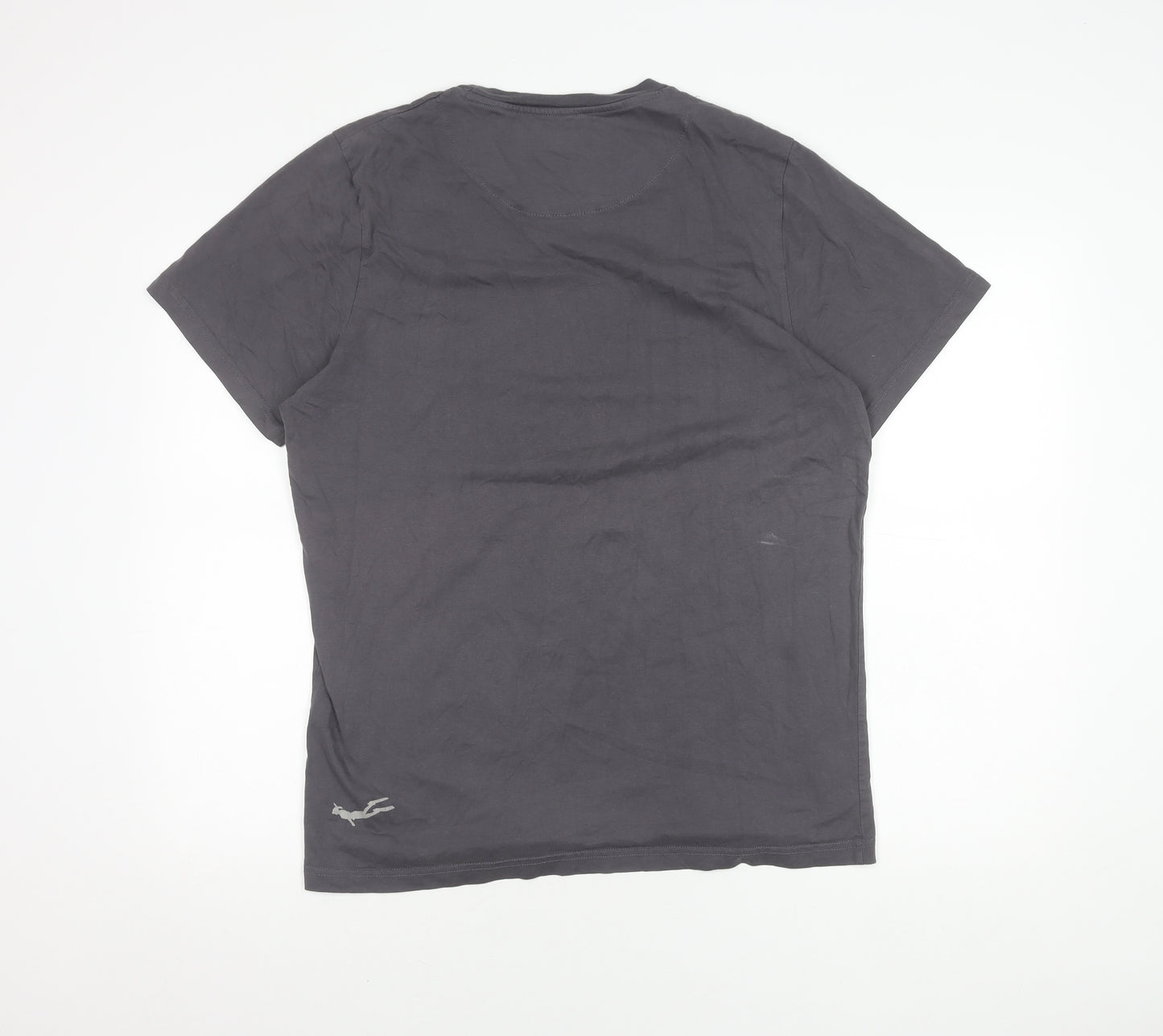 Body Spinner Men's Grey Graphic Print T-Shirt L