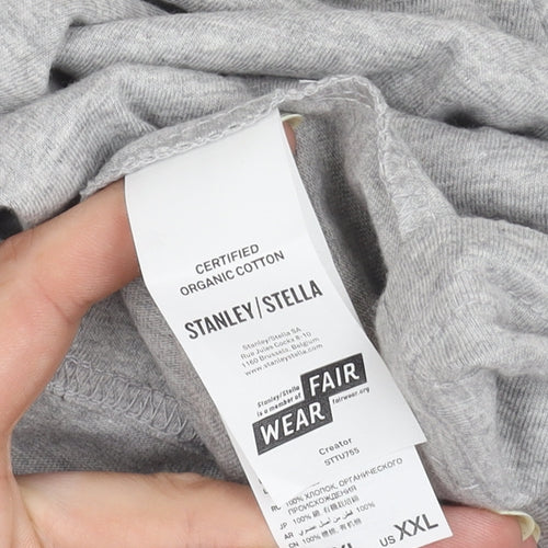 Stanley/Stella Men's Grey 3XL Organic Cotton T-Shirt
