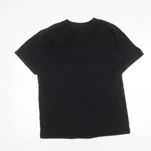 HUF Men's Black Medium Logo Crew Neck T-Shirt