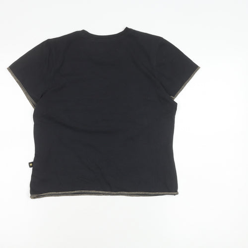Maui Girl Black Graphic Print T-Shirt for Girls, Size 14