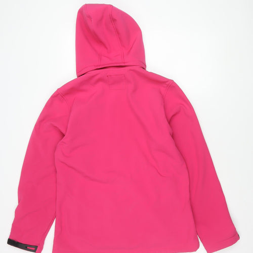 WeiHong Women's Pink Softshell Hooded Jacket 2XL