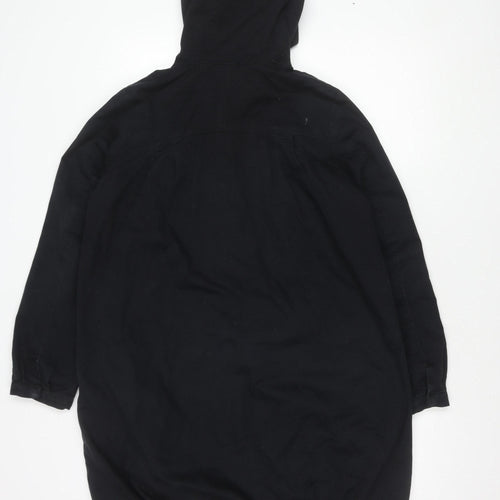 Organic & Cotton Women's Black Organic Hooded Jacket Size 12