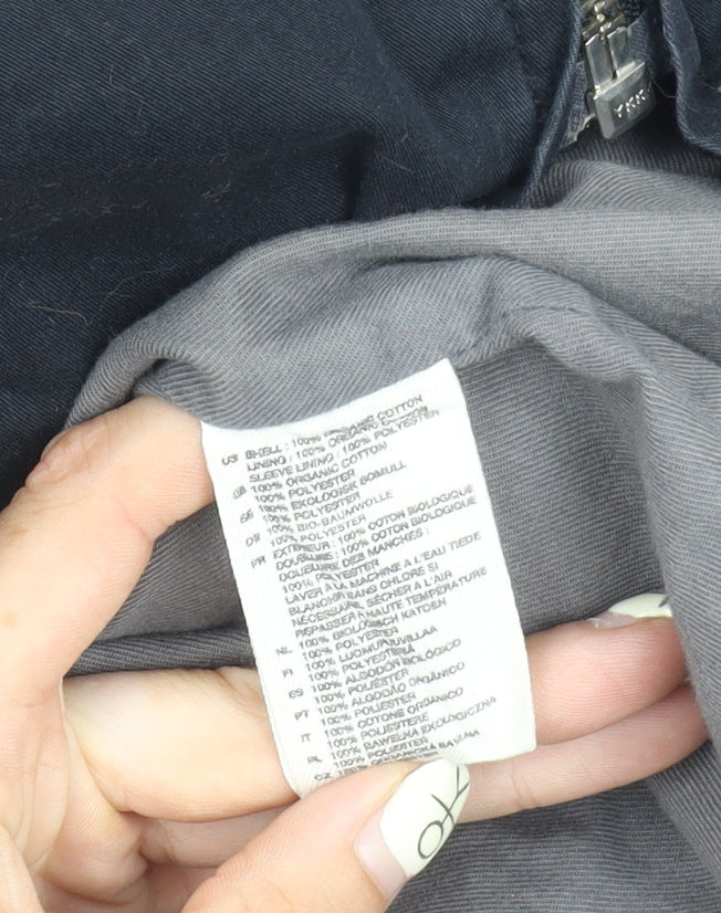 Organic & Cotton Women's Black Organic Hooded Jacket Size 12