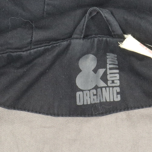 Organic & Cotton Women's Black Organic Hooded Jacket Size 12