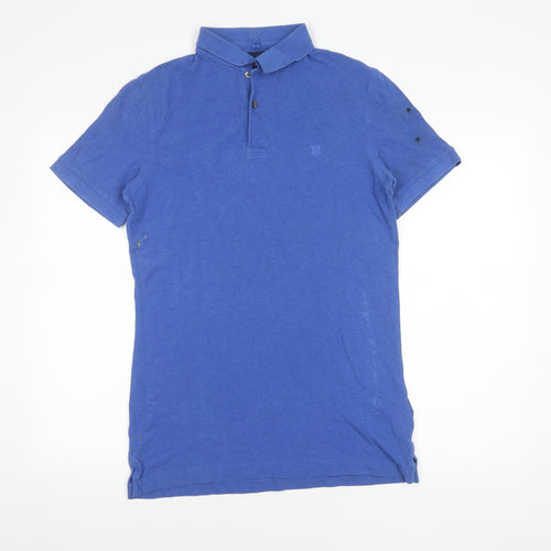 Superdry Men's Blue Polo Shirt M Solid Style