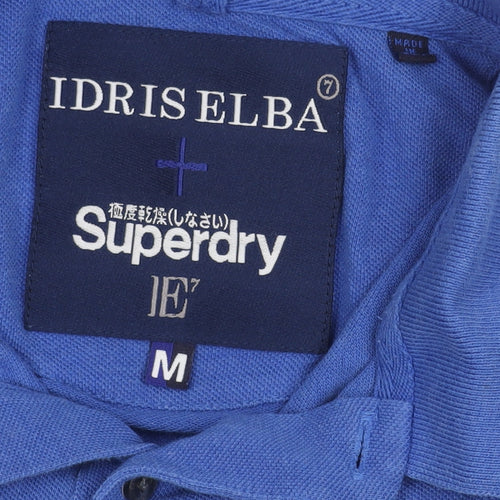 Superdry Men's Blue Polo Shirt M Solid Style