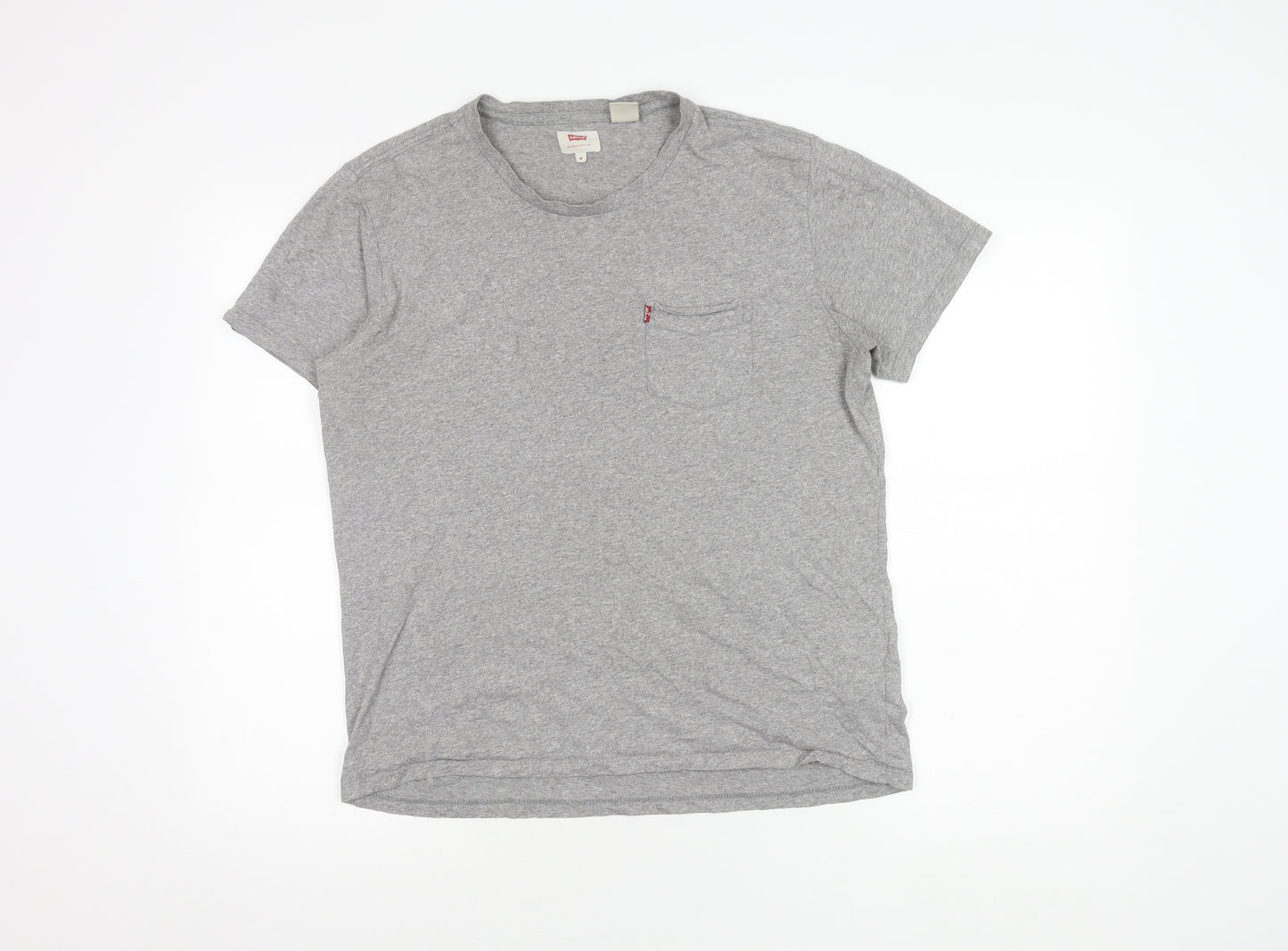 Levi's Unisex Grey Cotton T-Shirt M Casual Regular Fit