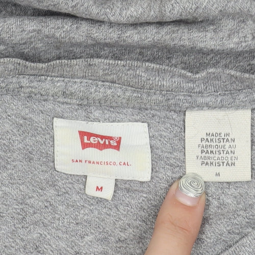 Levi's Unisex Grey Cotton T-Shirt M Casual Regular Fit