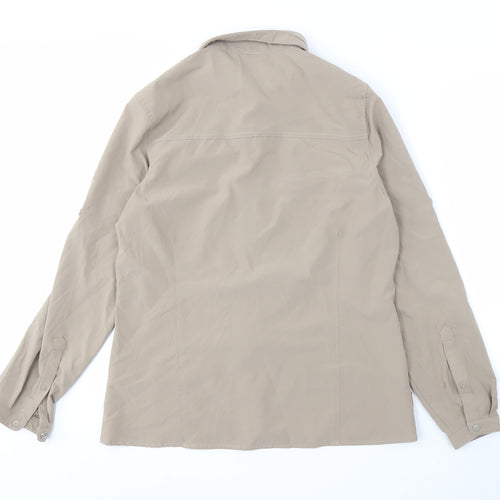 Craghoppers Women's Beige Button-Up Shirt, Size 14, Regular Fit