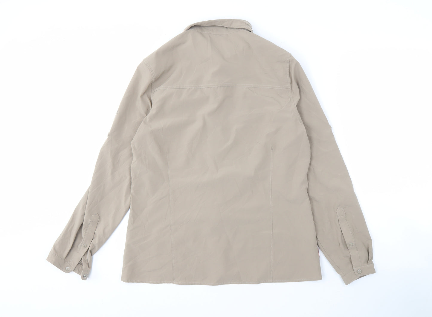 Craghoppers Women's Beige Button-Up Shirt, Size 14, Regular Fit