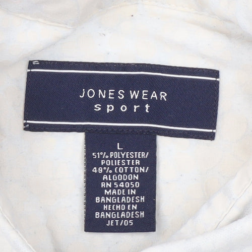 Jones Wear Sport Women's White Button-Up Shirt L
